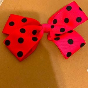 Big Pink Polka Dot Bow